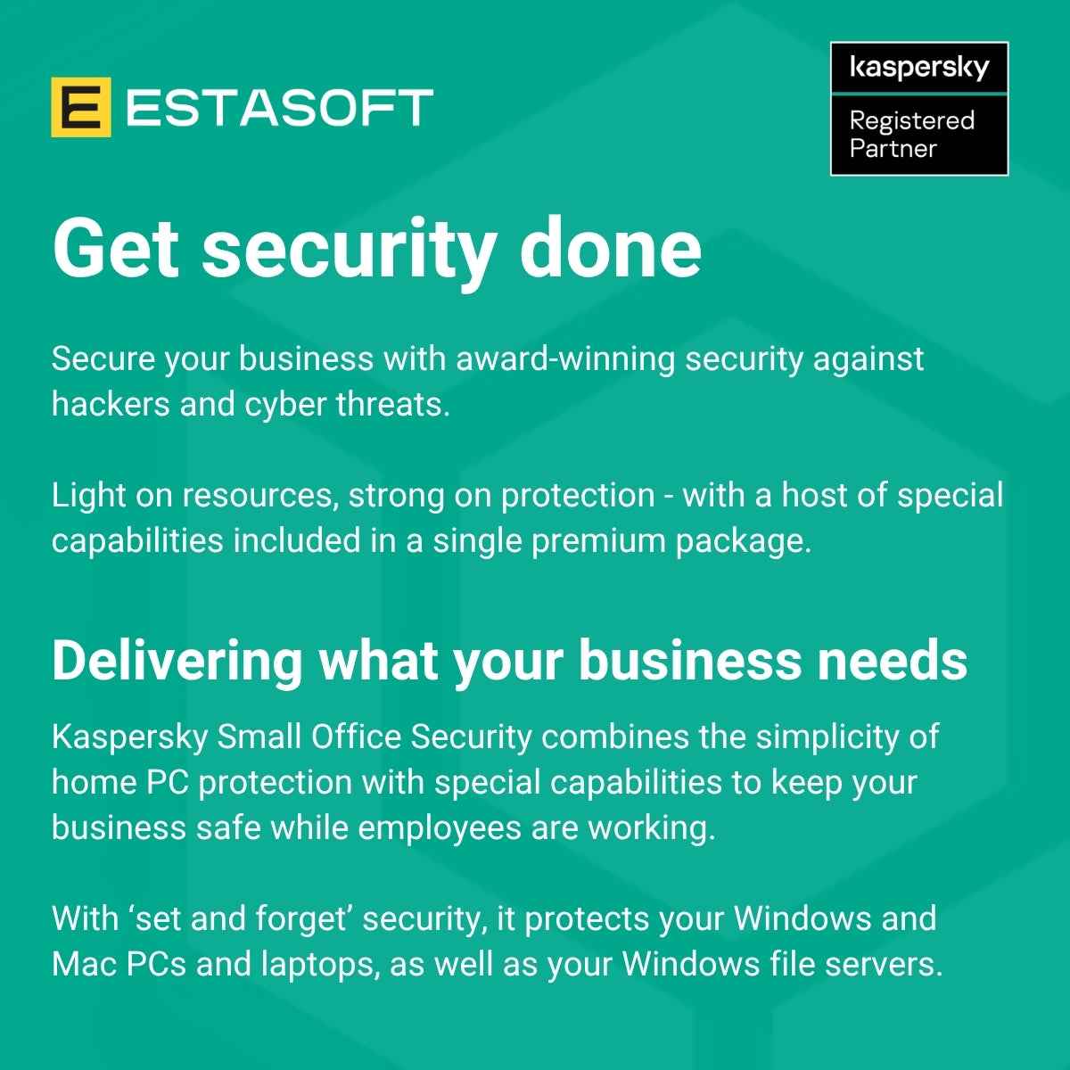 Kaspersky for Small and Medium Business (SMB)